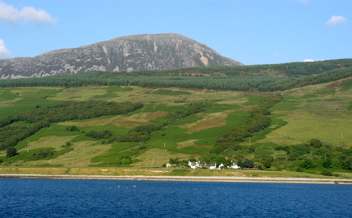Willow cottage from the sea, Isle of Arran.
